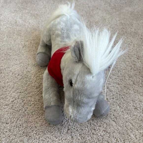 Wells Fargo Shamrock Gray Plush Legendary‎ Pony Stuffed Animal w Tag 2013 14” - Picture 1 of 12